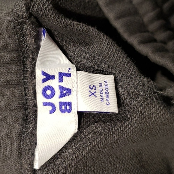 JoyLab Dark Gray Tie Waist Boyfriend French Terry Shorts Size XS NWOT - Picture 3 of 8